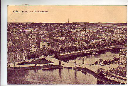 Kiel vom Rathausturm 1925 Kiel vom Rathausturm 1925