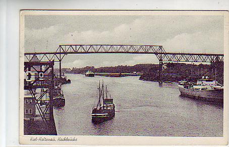 Kiel Holtenau Hochbrücke Kanal 1959 Kiel Holtenau Hochbrücke Kanal 1959