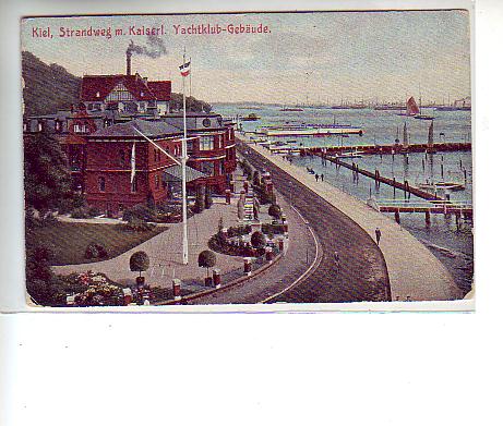 Kiel Yachtclub-Gebäude ,Cigaretten Fabrik auf der Rückseite Kiel Yachtclub-Gebäude ,Cigaretten Fabrik auf der Rückseite
