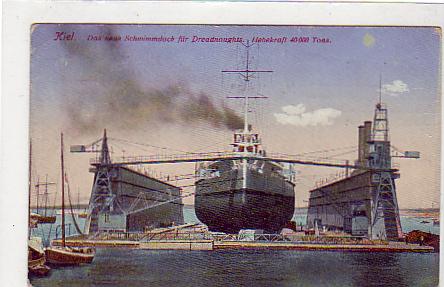 Kiel Werft Schwimmdock für Dreadnoughts ,Schiff 1914 Kiel Werft Schwimmdock für Dreadnoughts ,Schiff 1914