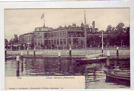 Kiel Kaiser Yachtclub Restaurant ca 1900 Kiel Kaiser Yachtclub Restaurant ca 1900