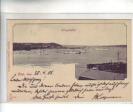 Kiel Marine,Kriegsschiffe,Hafen 1901 Kiel Marine,Kriegsschiffe,Hafen 1901