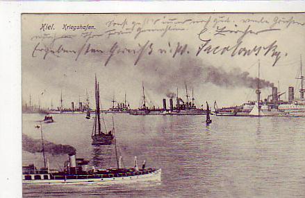 Kiel Marine,Kriegsschiffe Hafen 1907 Kiel Marine,Kriegsschiffe Hafen 1907