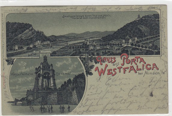 Porta Westfalica bei Minden Raddampfer ca 1925