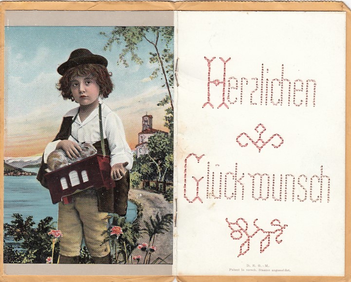 Gl�ckwunsch Fr�hliche Pfingsten 1908