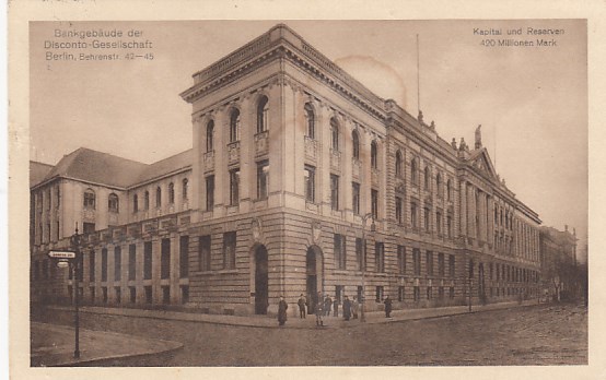 Berlin Mitte Behrenstraße Bankgebäude Disconto-Gesellschaft  1927