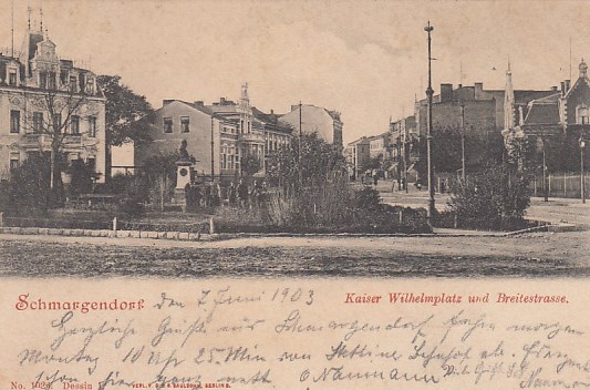 Berlin Schmargendorf-Wilmersdorf Kaiser Wilhelmplatz und Breitestrasse 1903