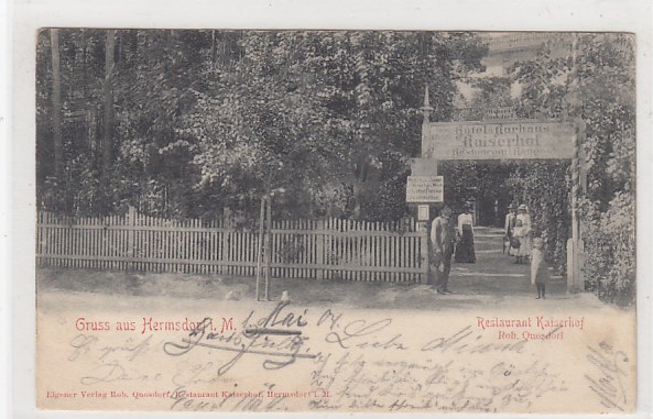 Berlin Hermsdorf Restaurant Kaiserhof 1904