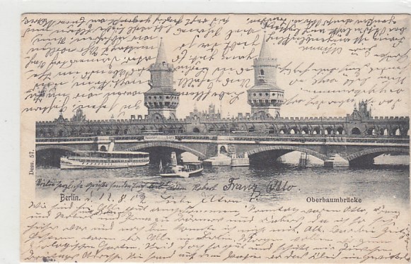 Berlin Friedrichshain Kreuzberg Oberbaumbrücke 1902