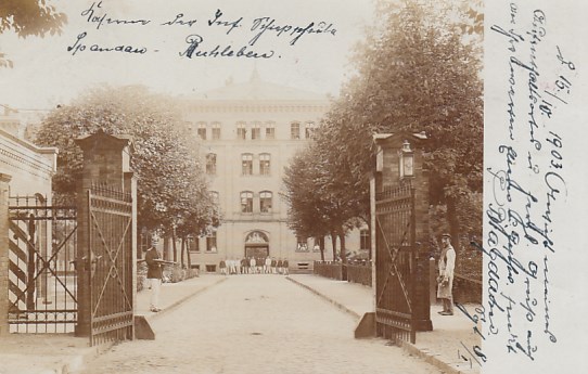 Berlin Spandau Ruhleben Kaserne Foto Karte 1903