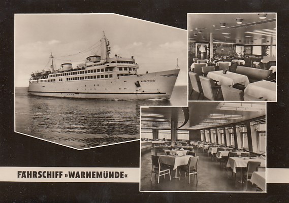 Fährschiffe Fähre Warnemünde 1965