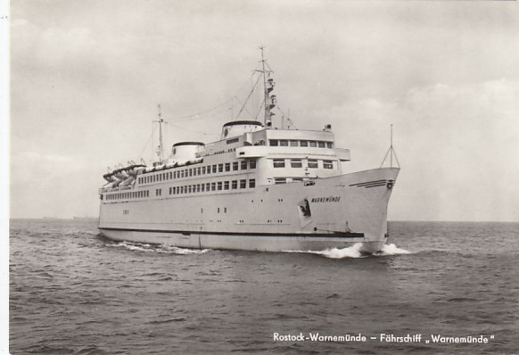 Fährschiffe Fähre Warnemünde 1973