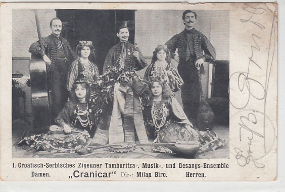 Zigeuner Tamburitza Musik Kroatien - Serbien Trachten 1908