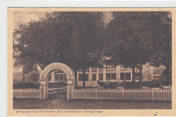 Altenhof Schorfheide Werbellinsee Strandpavillon Märkischer Hof 1932