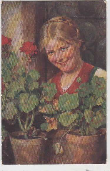 Frauen Kitsch Blumen Hugo Engl Müncher Künstler