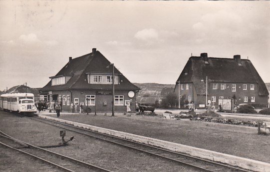 Bahnhof Inselbahn Nordseebad List auf Sylt 1957