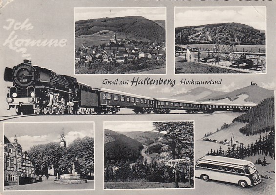 Eisenbahn Hallenberg Sauerland 1962