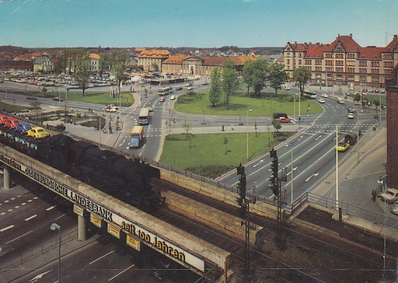 Bahnhof Oldenburg Eisenbahnbrücke ca 1970