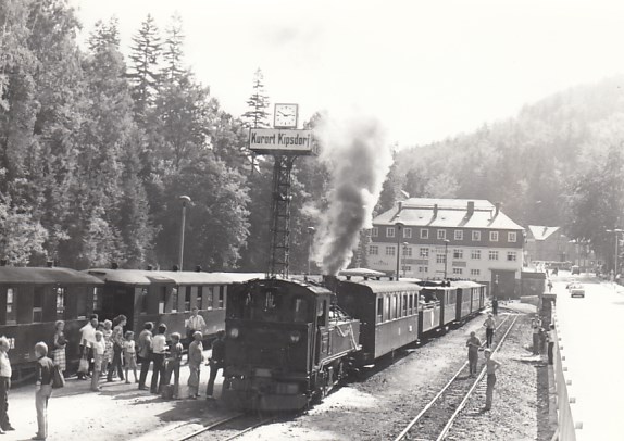 Bahnhof Kipsdorf Kleinbahn Schmalspurbahn Freital-Hainsberg Kipsdorf Foto in AK größe