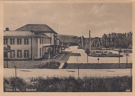 Bahnhof Flöha in Sachsen ca 1945