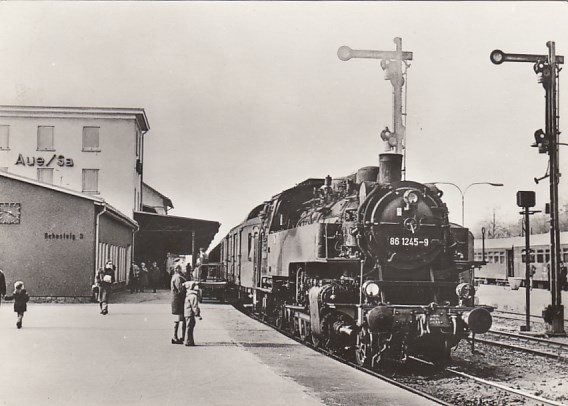 Bahnhof Aue in Sachsen 1976