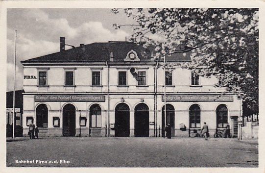 Bahnhof Pirna an der Elbe ca 1950