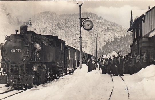 Bahnhof Oybin im Winter 1963