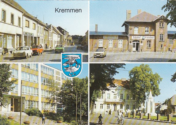 Kremmen mit Bahnhof 1989