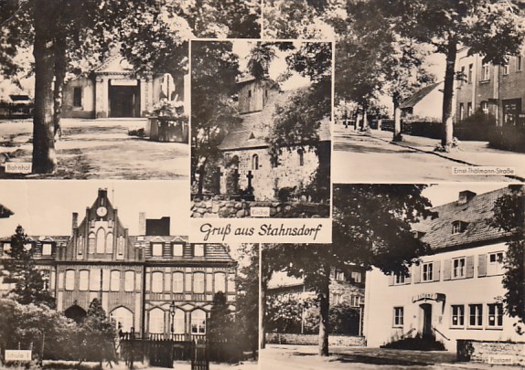 Stahnsdorf mit Bahnhof 1957