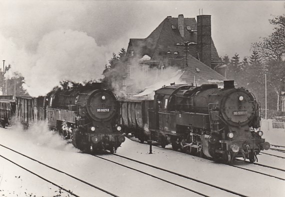 Eisenbahn Dampflokomotive Ernstthal am Rennsteig Bahnhof