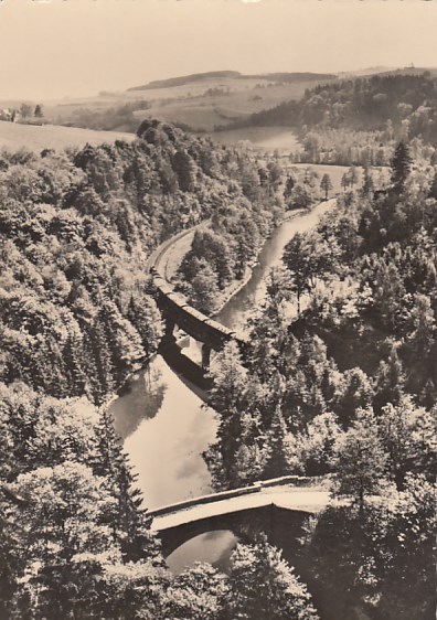 Eisenbahn Schmalspurbahn Dampflokomotive Wolkenstein Brückenklippe Zschopautal 1962