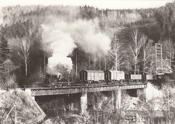 Eisenbahn Schmalspurbahn Dampflokomotive Wolkenstein-Jöhnstadt