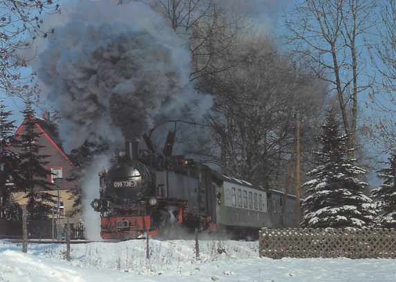 Eisenbahn Dampflokomotive Neudorf Sachsen