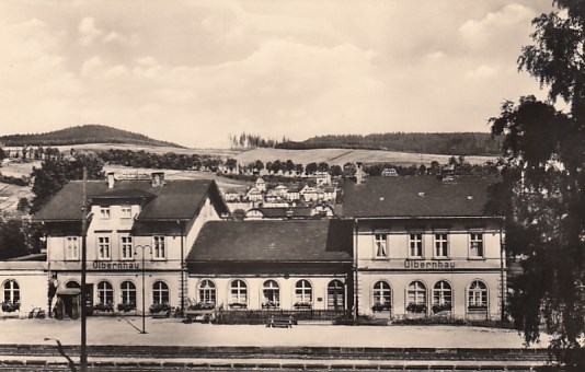 Bahnhof Olbernhau Erzgebirge 1963