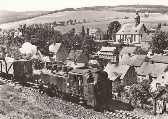 Eisenbahn Dampflokomotive Kleinbahn Neudorf 1974