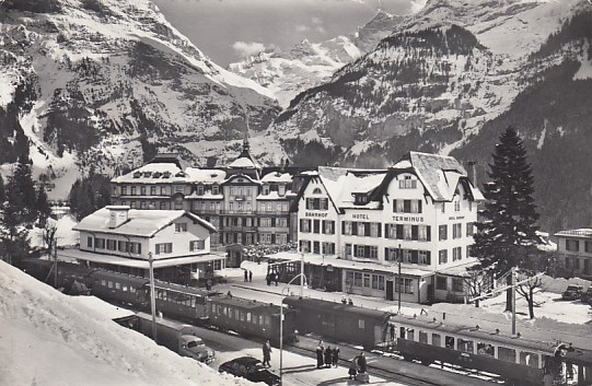 Bahnhof Grindelwald Schweiz 1959