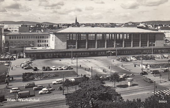 Bahnhof Wien Österreich Westbahnhof 1959