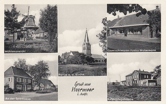 Neermoor Moormerland in Ostfriesland mit Bahnhof