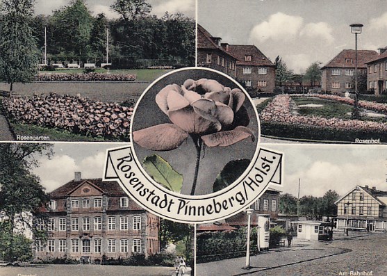 Rosenstadt Pinneberg Holstein mit Bahnhof