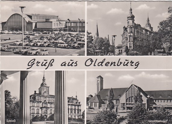 Oldenburg mit Bahnhof 1964