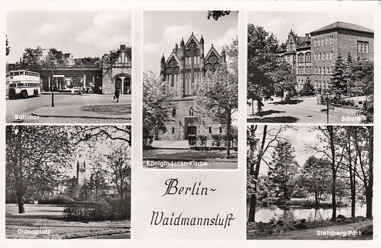 Berlin Waidmannslust mit Bahnhof 1965