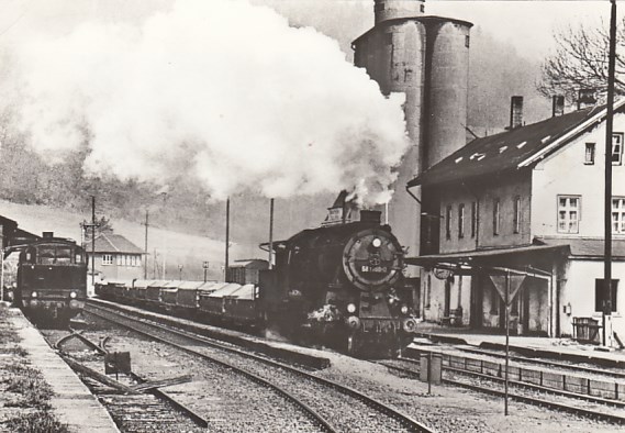 Eisenbahn Dampflokomotive Bahnhof Lauter