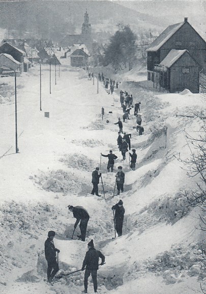 Bahnhof Geising Winter 1972