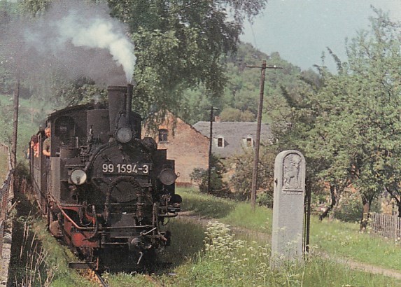 Eisenbahn Dampflokomotive Schmalspurbahn Bahnhof Cunersdorf