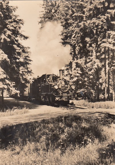 Eisenbahn Dampflokomotive Schmalspurbahn Kleinbahn Carlsfeld 1965