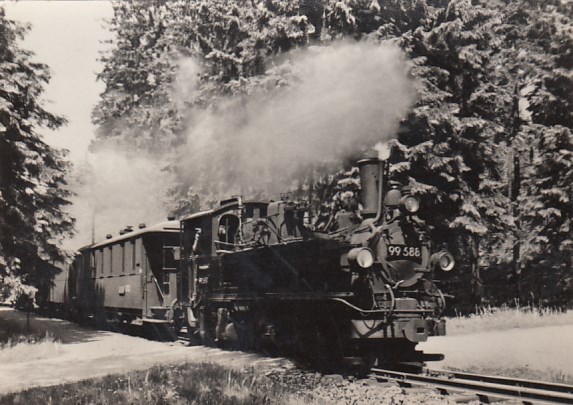 Eisenbahn Dampflokomotive Schmalspurbahn Kleinbahn Carlsfeld 1965