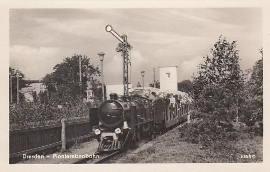 Dresden Pioniereisenbahn Bahnhof 1955