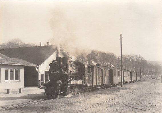 Eisenbahn Dampflokomotive Kleinbahn Rügen Bahnhof Binz 1974