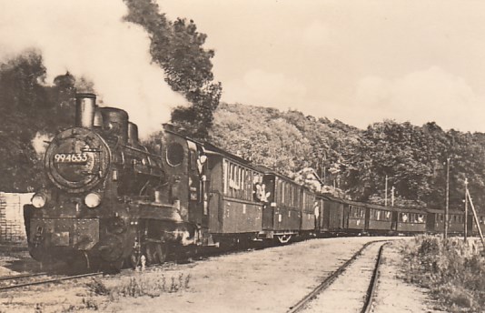 Eisenbahn Dampflokomotive Kleinbahn Rügen Rasender Roland 1960