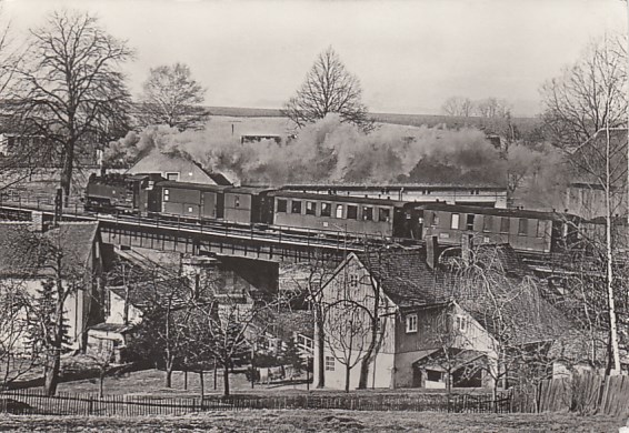 Eisenbahn Dampflokomotive Schmalspurbahn Olbersdorf Oberdorf